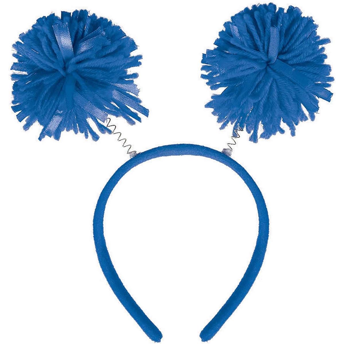 Head Bopper Pom Pom Funny Costume Party Headwear, Blue, Plastic, 9" x 4".