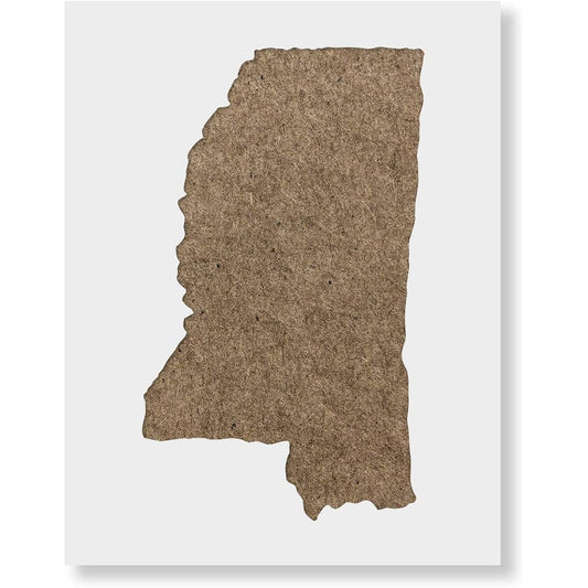 Mississippi State Stencil Template - Reusable Stencil with Multiple Sizes Available 5"x6"