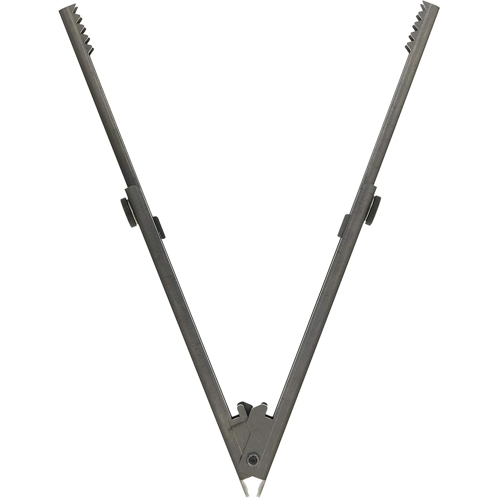 [Nara Dougu Seisakusho] "Nara Scissors" Telescoping Fire Scissors, Black Iron, Made in Japan, Black, Small