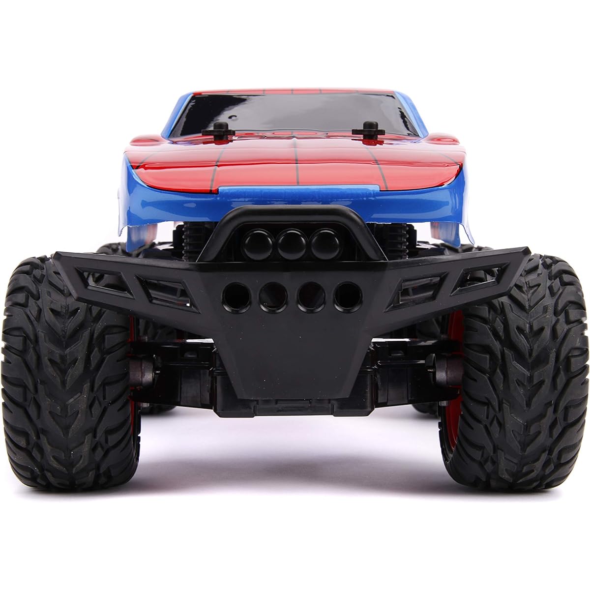 Jada Toys Marvel Spider-Man Dodge Charger Daytona 4x4 Elite R/C Turbo Boost USB Charging and Battery Included (30761) Blue Red