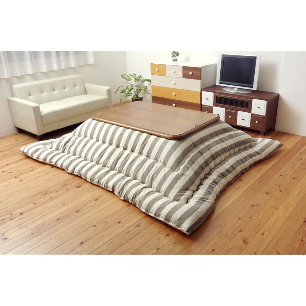 Ikehiko Kotatsu Futon Rectangle Roca Approximately 205 x 285 cm Beige Indian Cotton Thick Large Size Made in Japan #5186059