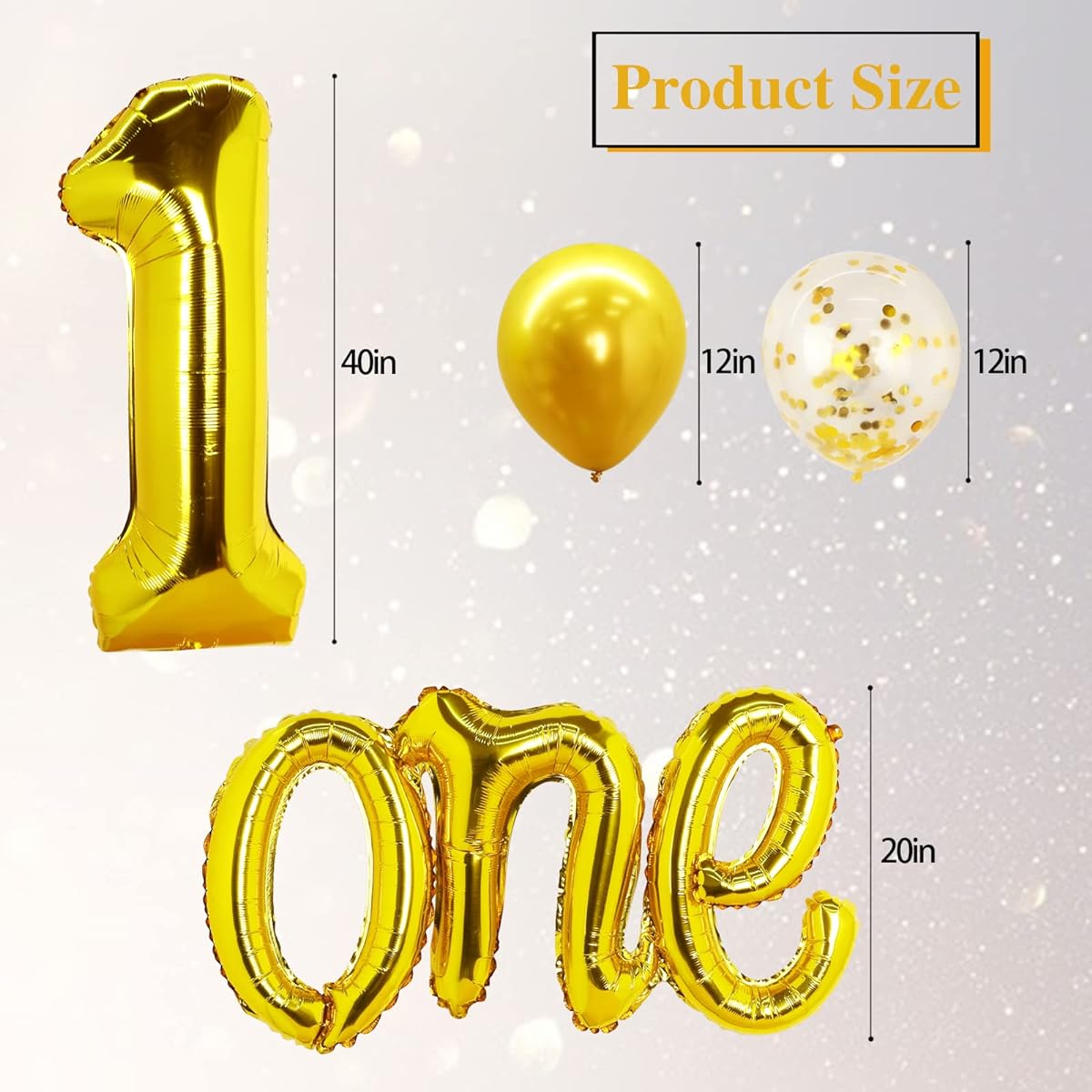 1 x First Birthday Balloon Set