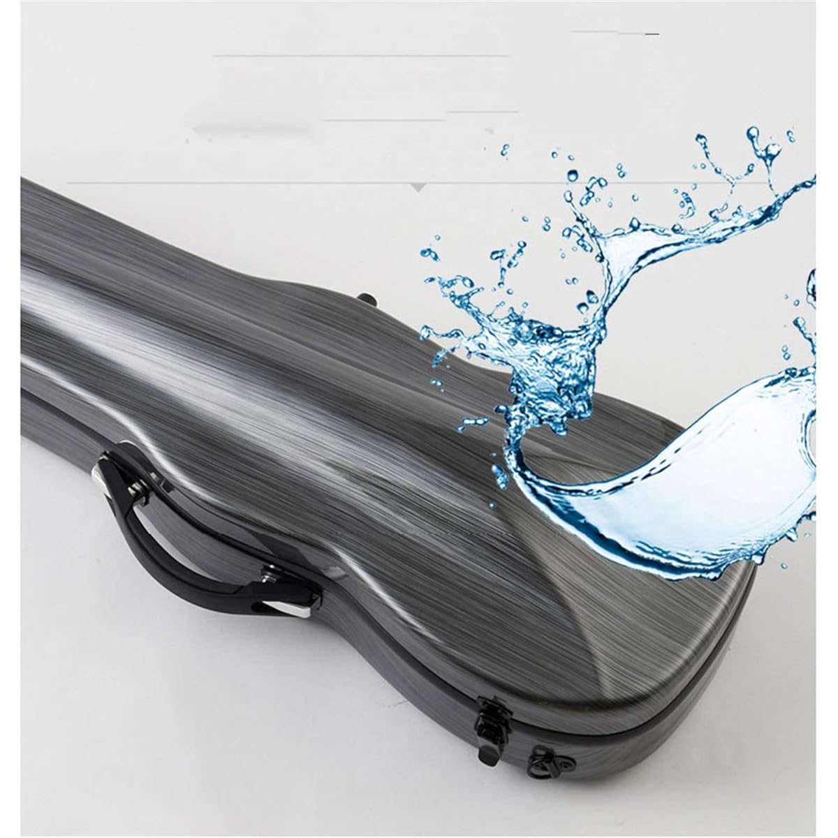 Violin Case Violin Piano Case Hard Shell Appearance Carbon Fiber Glass Fiber Musical Instrument Accessories Sturdy Lightweight Pressure Resistant (Color: White, Size: 3/4)