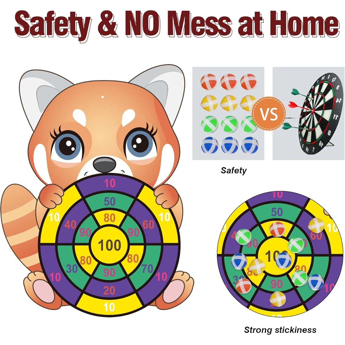 cxwind Animal Dart Board Kids Toys, Dart Board with Sticky Balls Birthday Party Games Indoor/Outdoor Sports Games for Kids