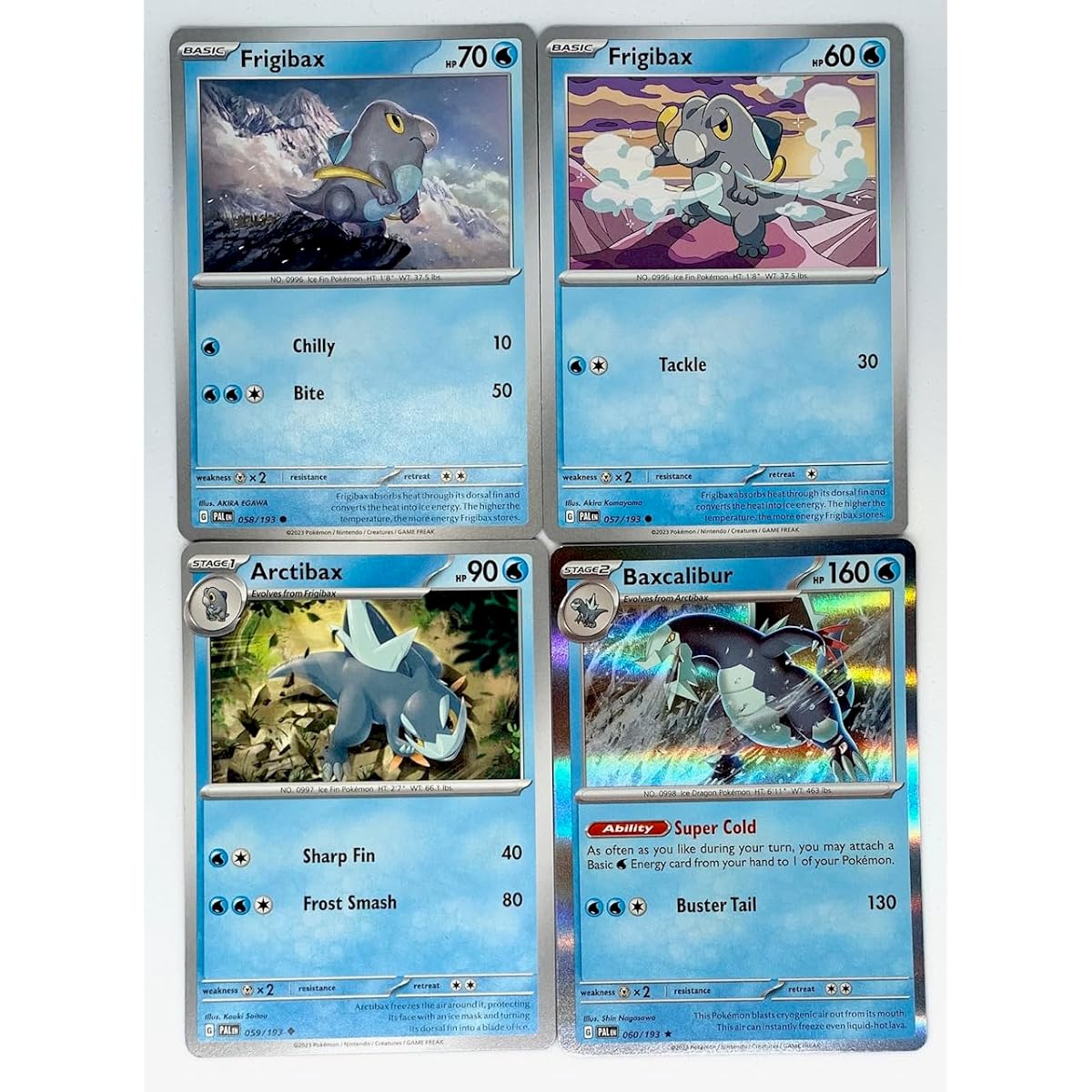 Baxcalibur 060/193 - Paldea Evolved - Pokemon Evolution Set - 4 Cards - Scarlet & Violet