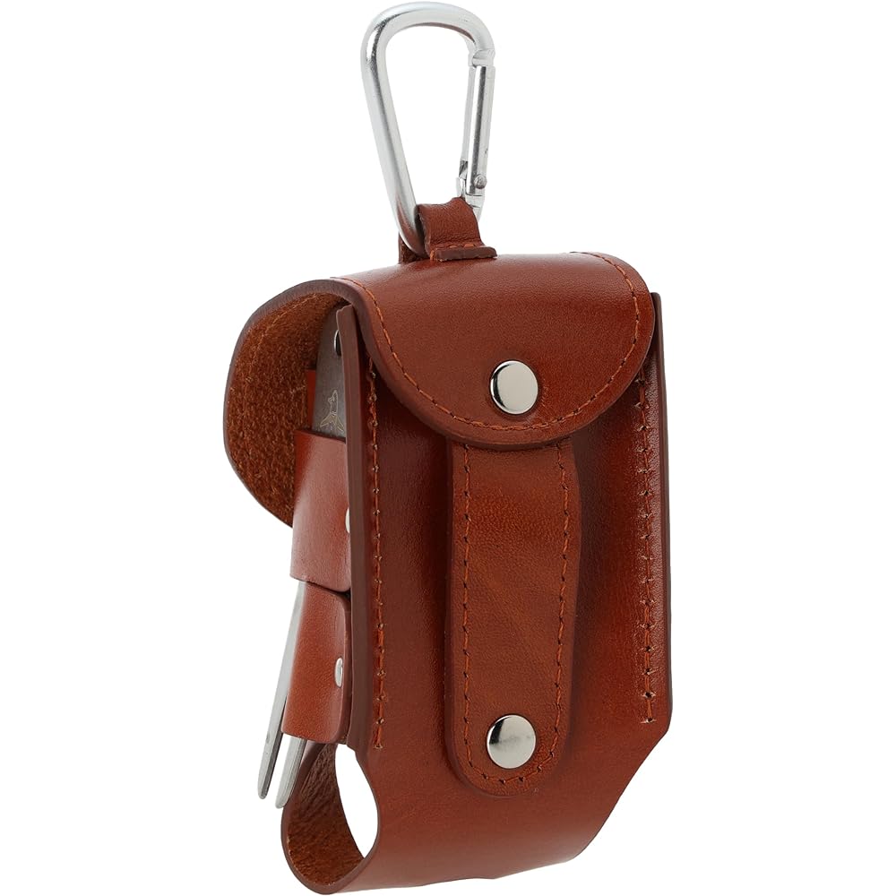 [Munsingwear] Ball Pouch Leather with Green Fork and Tee Present Golf MQBWJX60W Men's BG00 (Beige)