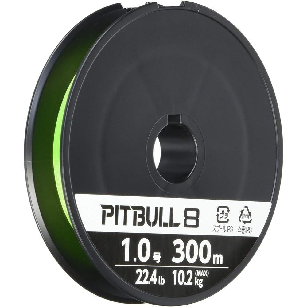 SHIMANO Line Pitbull 8 300m No. 1.0~2.0 Lime Green PL-M78S