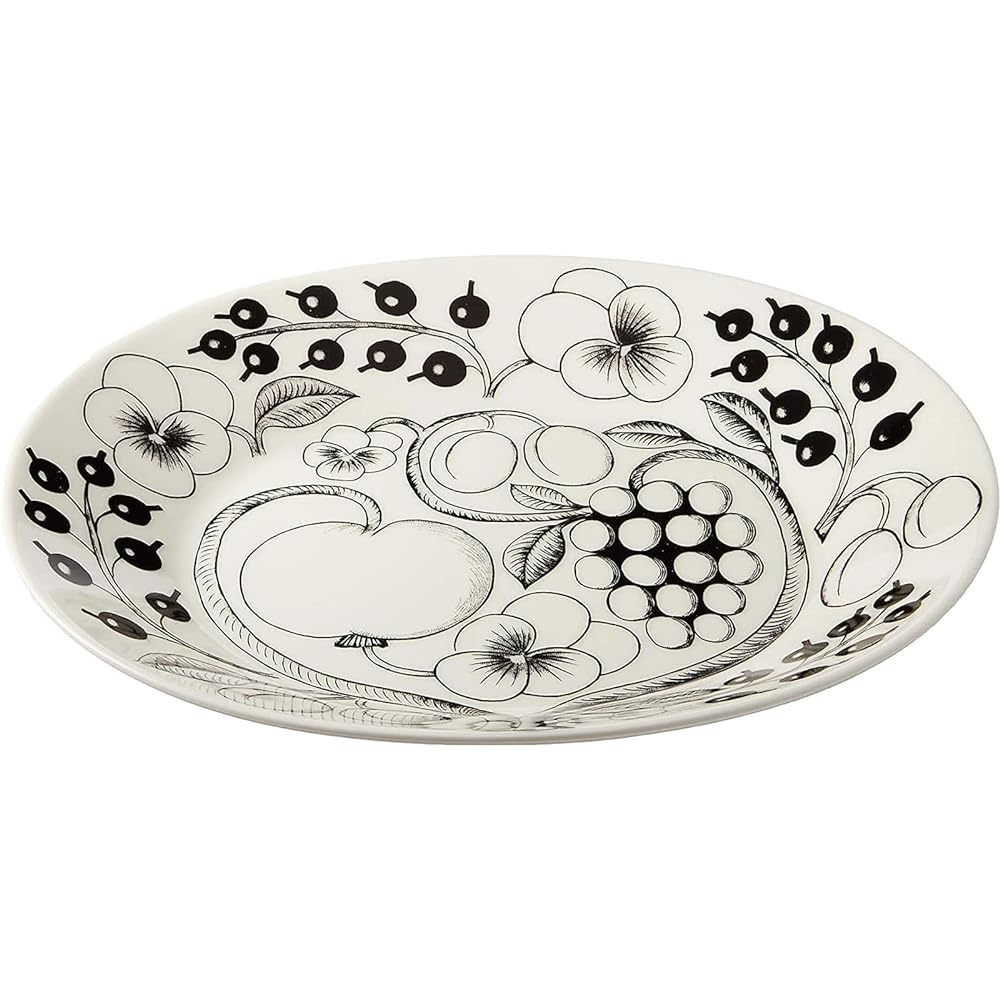 [Regular Imported Product] Arabia Paratissi Oval Plate Dish 24.5cm Black 1005394