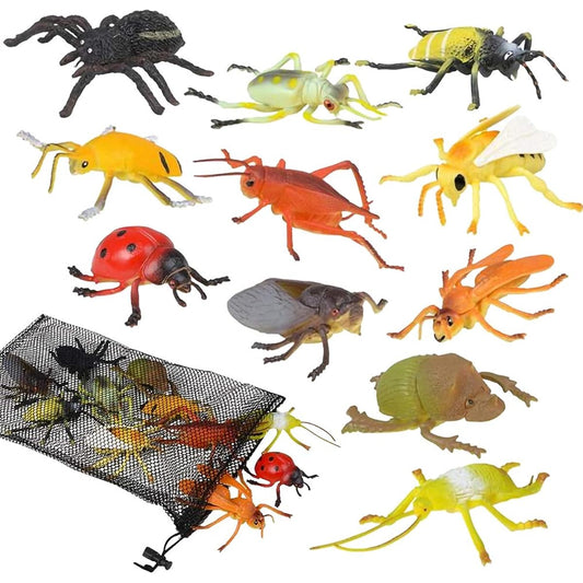 ArtCreativity Assorted Insect Figures in Mesh Bags, Pack of 11, Assorted Designs, Bath Water Toys, Party Decorations, Party Favors for Boys and Girls