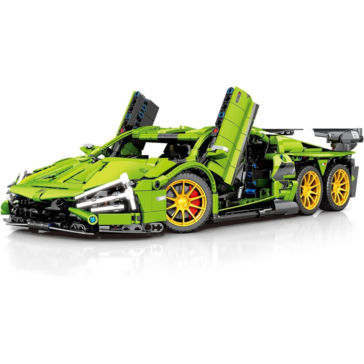 NEWRICE Super Sports Car Building Block Kit 1:14 Scale MOC Car Building Toy Collectible Race Car Model for Boys/Adults Ages 8+ (1475 Pieces)
