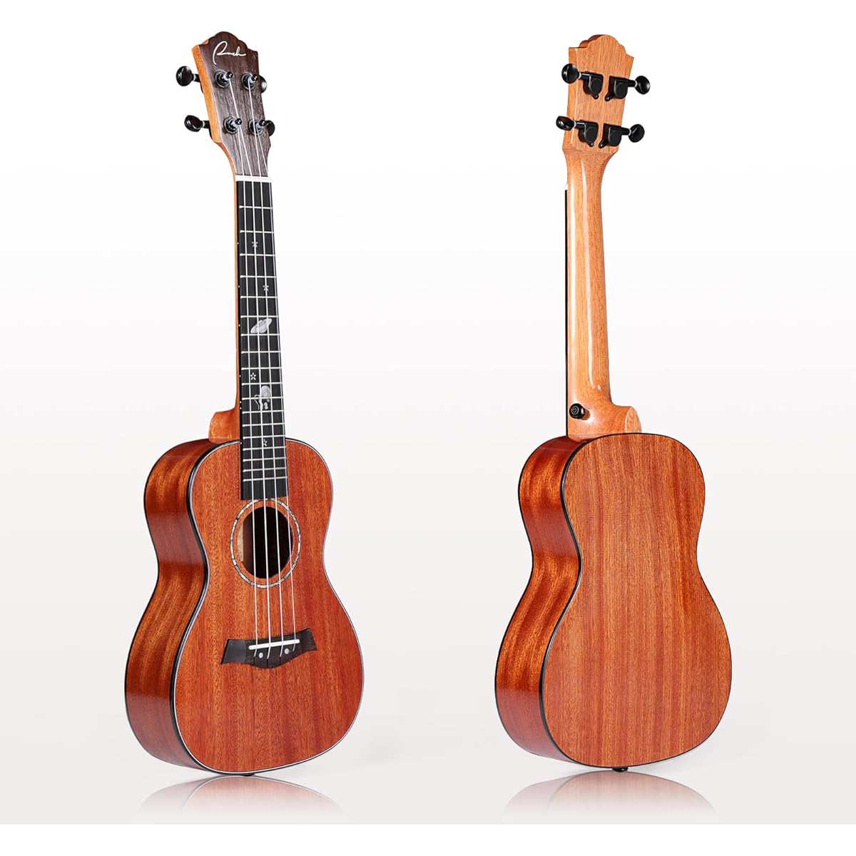 Ranch Concert Ukulele 23 Inch Professional Upgrade Ukulele Kit Small Hawaiian Guitar Ukalary Starter Pack Gig Bag & Tuner & Strap & Aquila String Set & 12 Online Lessons - Glossy