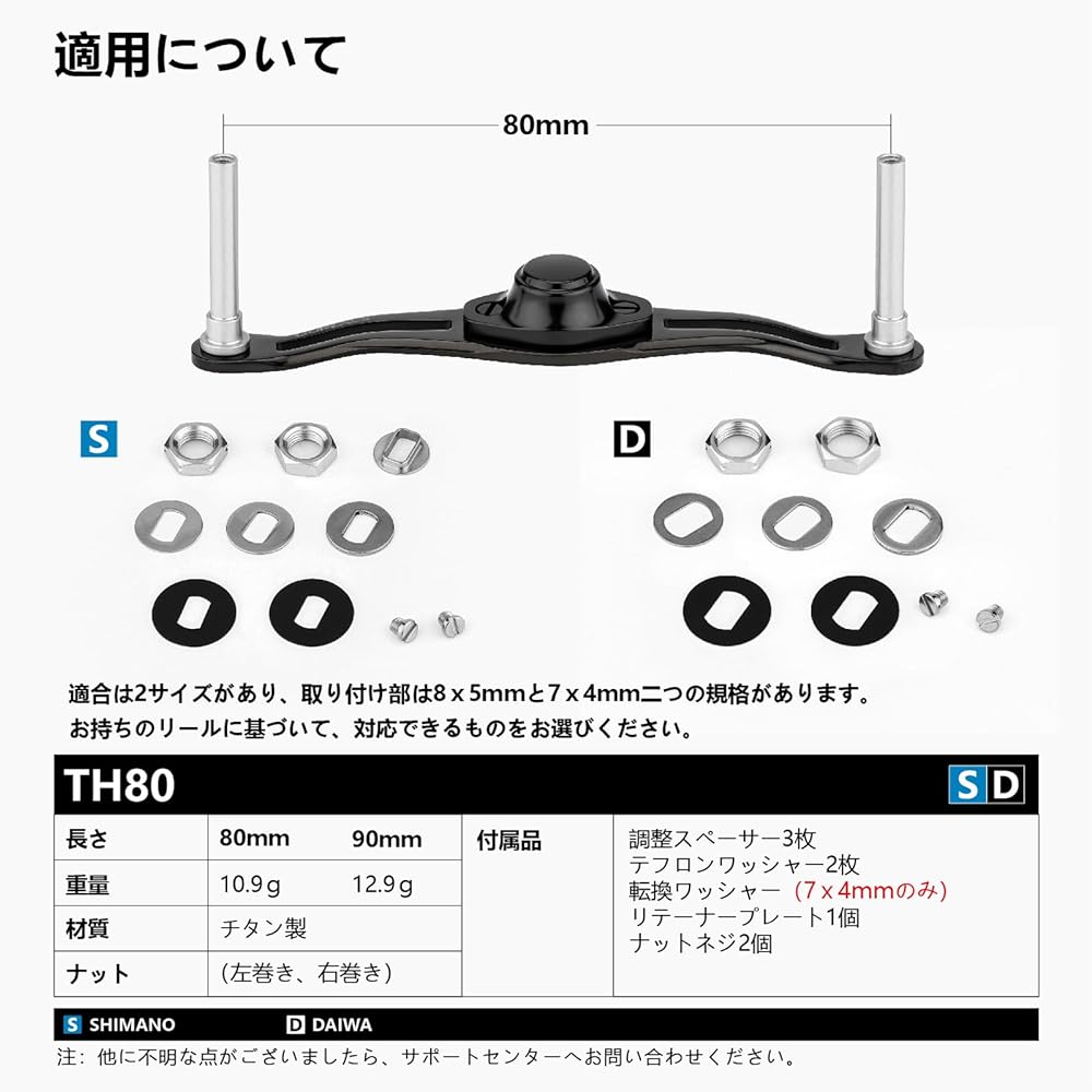 Gomexus double handle 80mm 90mm single handle lightweight titanium
