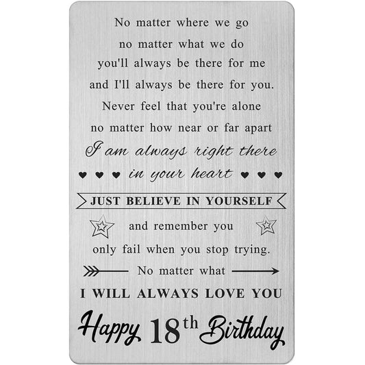 18th Birthday Gifts for Girls Funny 18 Years Old 18 Years Birthday Wallet Card Gift