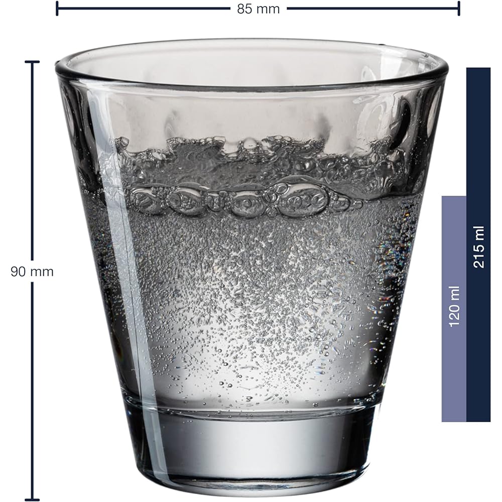LEONARD tumbler set of 6 gray 215ml Optic 025893