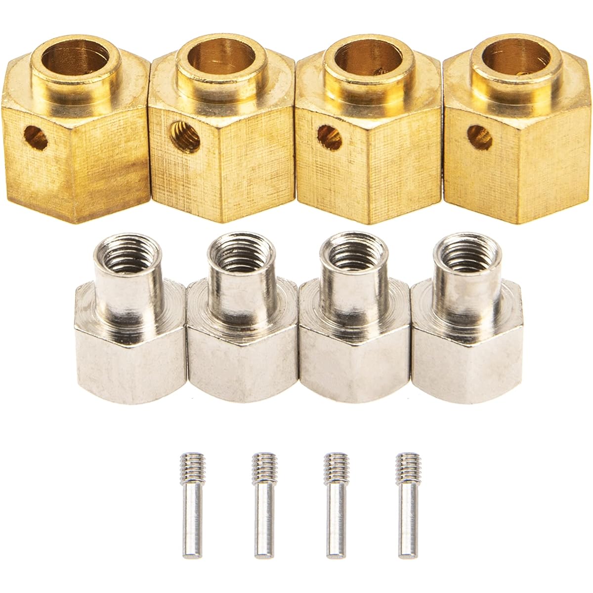 Vgoohobby RC Hex Hub 12mm Brass Wheel Hex Drive Expansion Adapter Counterweight for Axial SCX10 III AXI03007 RC Crawler