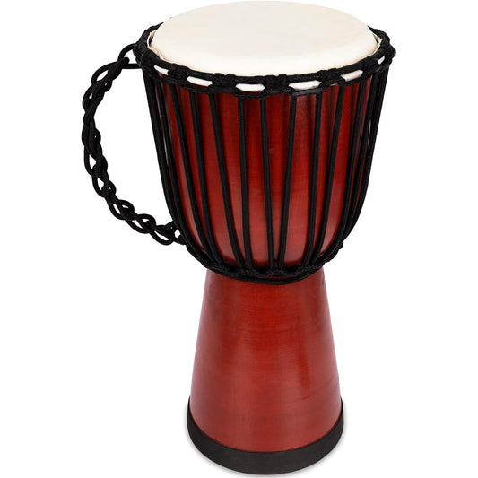 ArtCreativity 16" Wooden Drum Set with Sticks - Rustic Brown Wood - Authentic Design - Fun Musical Instrument for Kids - Great Gift for Boys and Girls