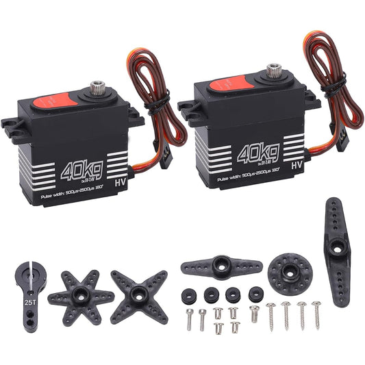 2pcs Digital Servo 40kg QY3240MG Digital Servo High Speed Metal Gear Large Torque Digital Servo Scx10 1:8/10 for RC Car Robot