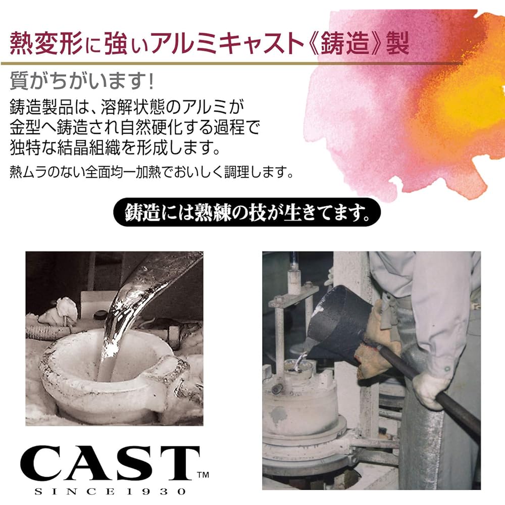 Hokuriku Aluminum Frying Pan 26cm [IH Compatible] Lightweight Plael Teflon Treated Made in Japan