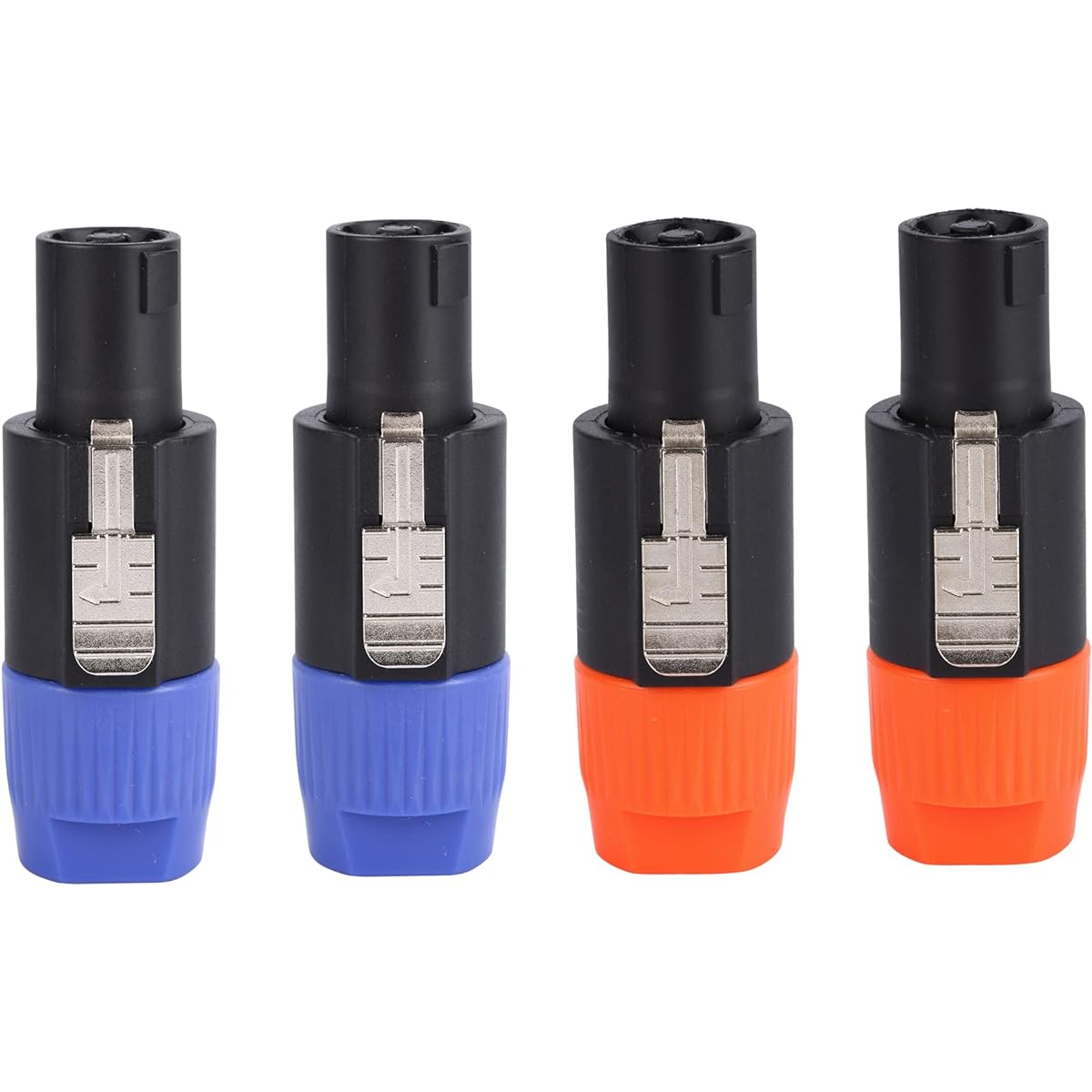 LanSenSu Speakon to 1/4 Adapter, Speakon Male to 1/4" TS Female Converter Connector Pack of 4