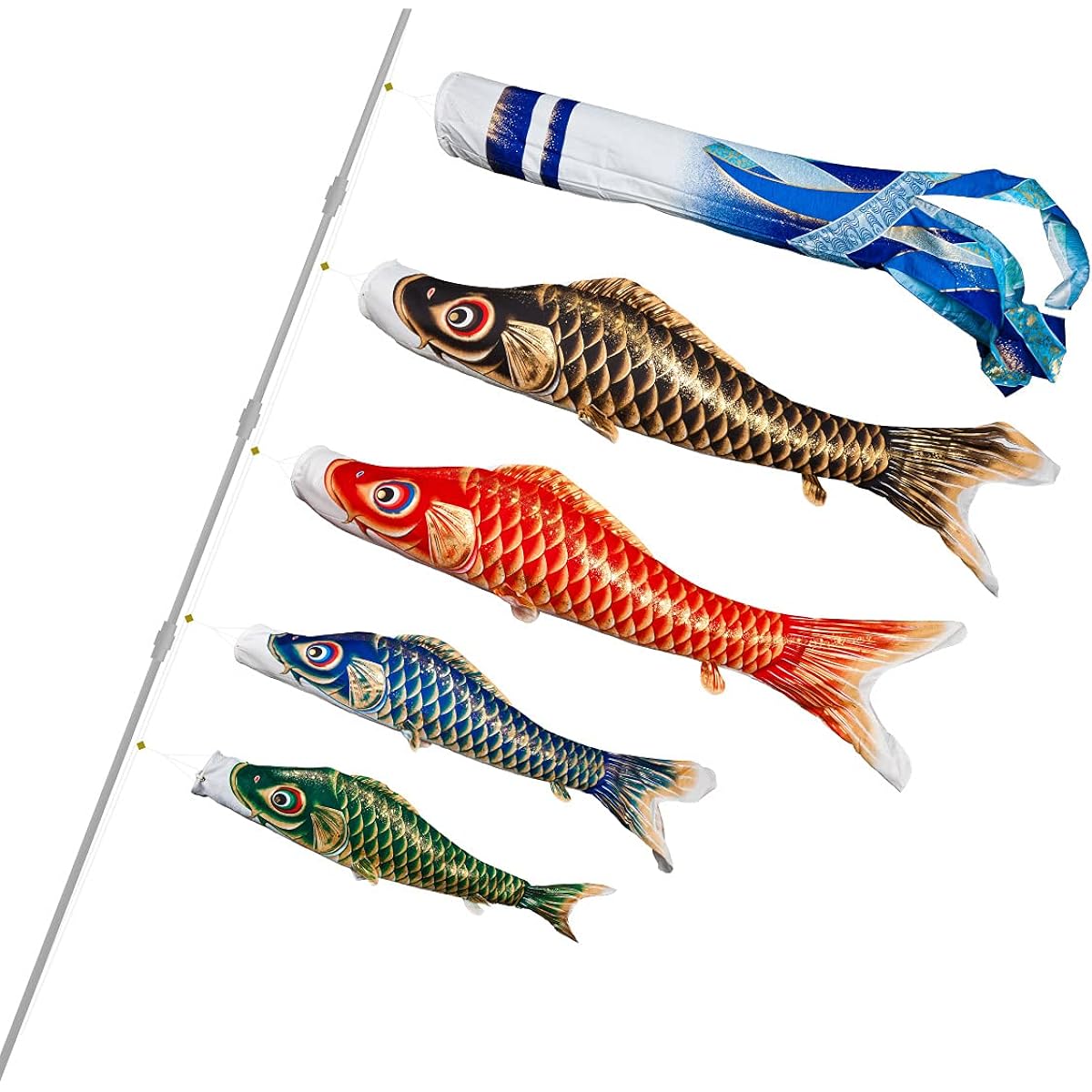Purifua Carp streamer, Balcony crepe starry sky carp, 1.5m, 4 colors, standard, lattice fittings