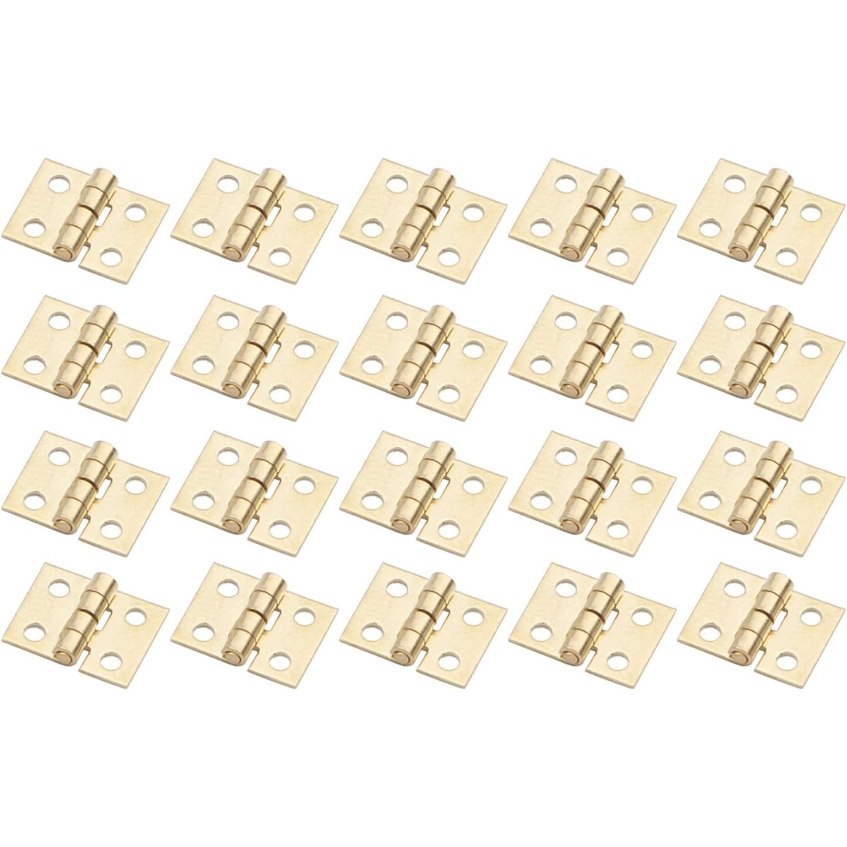 20pcs 108mm Mini Brass Hinges with Nails Jewelry Chest Gift Wine Music Box Dollhouse