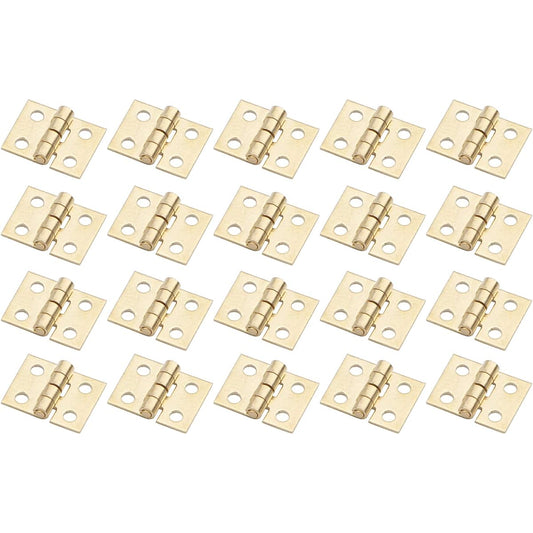 20pcs 108mm Mini Brass Hinges with Nails Jewelry Chest Gift Wine Music Box Dollhouse