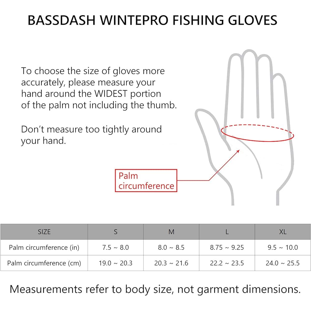 Bassdash Fishing Cold Weather Gloves Gloves Windproof Water Repellent Fishing Gloves 3 Finger Cut Fishing Gloves WintePro