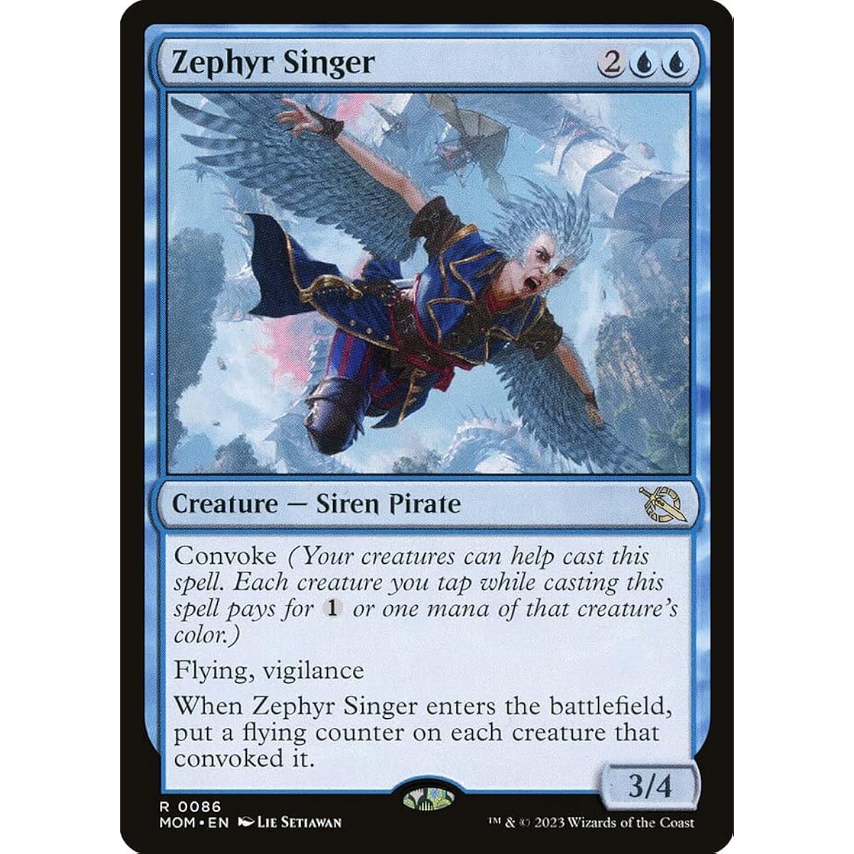 Magic: The Gathering - Zephyr Singer (086) - Foil - March of the Machines