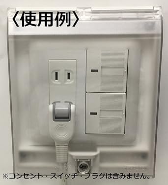 [TERADA] RDC70000CL Security cover for wall outlet Mamoru・Transparent 2-kun