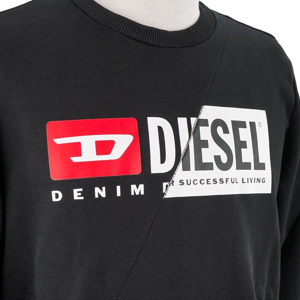 [Diesel] Sweatshirt A00349 0IAJH S-GIRK-CUTY Men's 900 BLACK Black