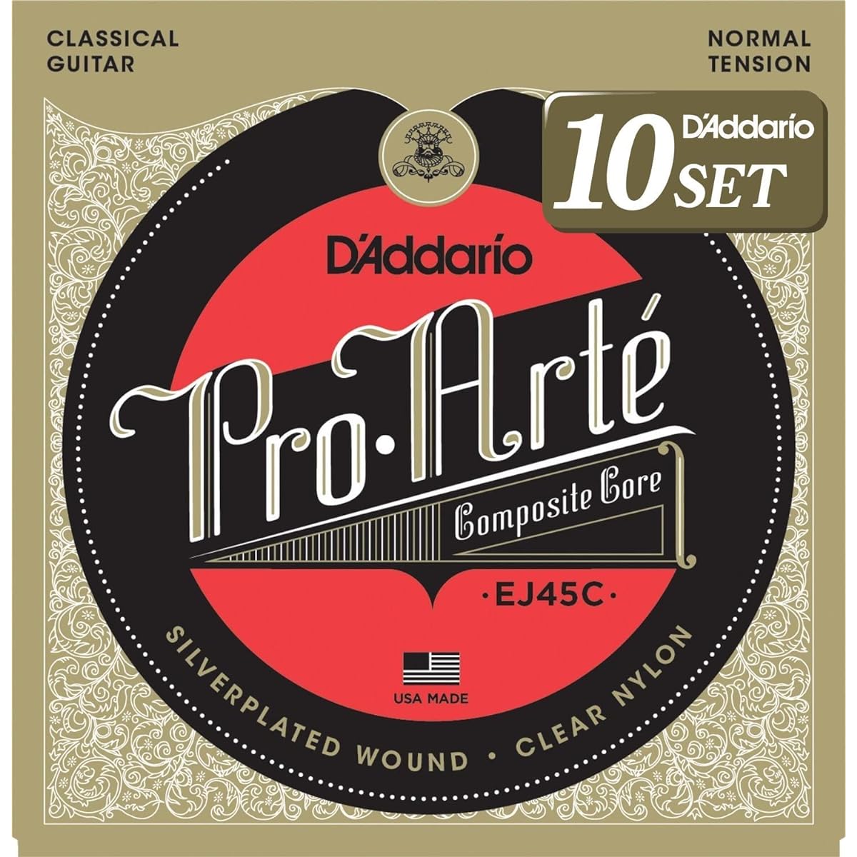 D'Addario Classical Guitar Strings Pro Arte Long-Lasting Composite Normal EJ45C x 10 Set [Domestic Genuine Product]