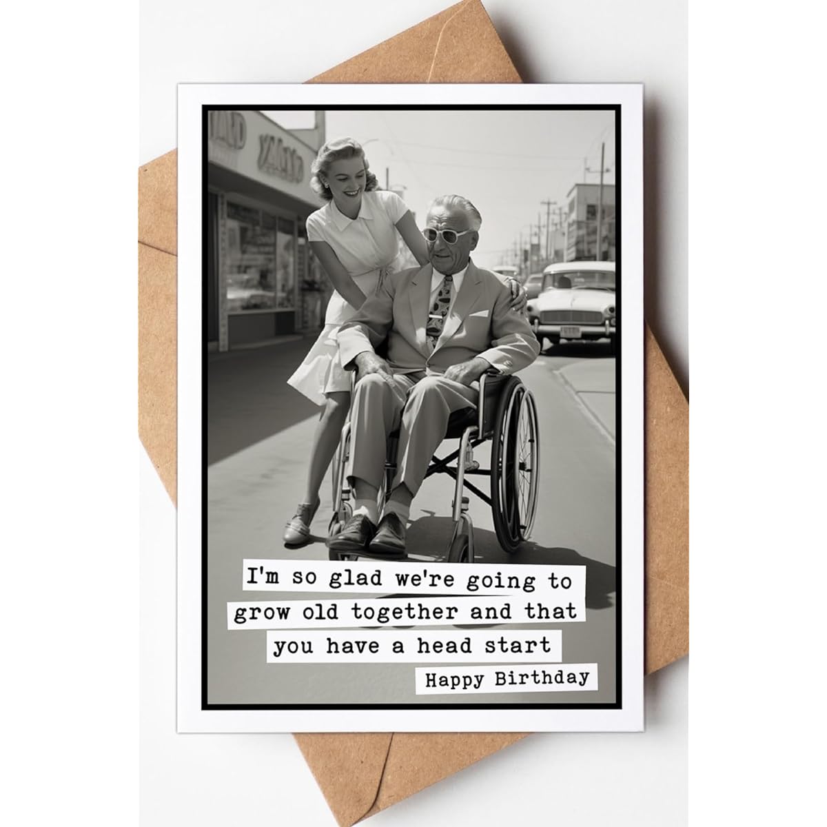 Katie Doodle - Funny Husband Birthday Card from Wife - Boyfriend Birthday Card - Great Boyfriend Birthday Gift or Birthday Gift for Husband's Boyfriend - Includes Birthday Card (Old) and Envelope