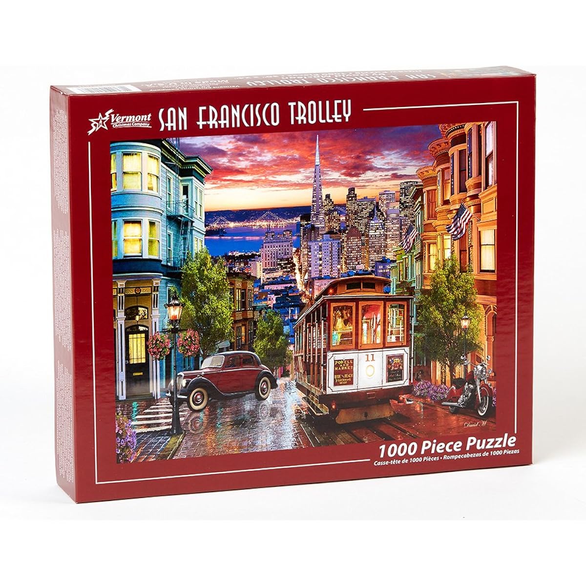 Vermont Christmas Company San Francisco Trolley Jigsaw Puzzle 1000 Piece