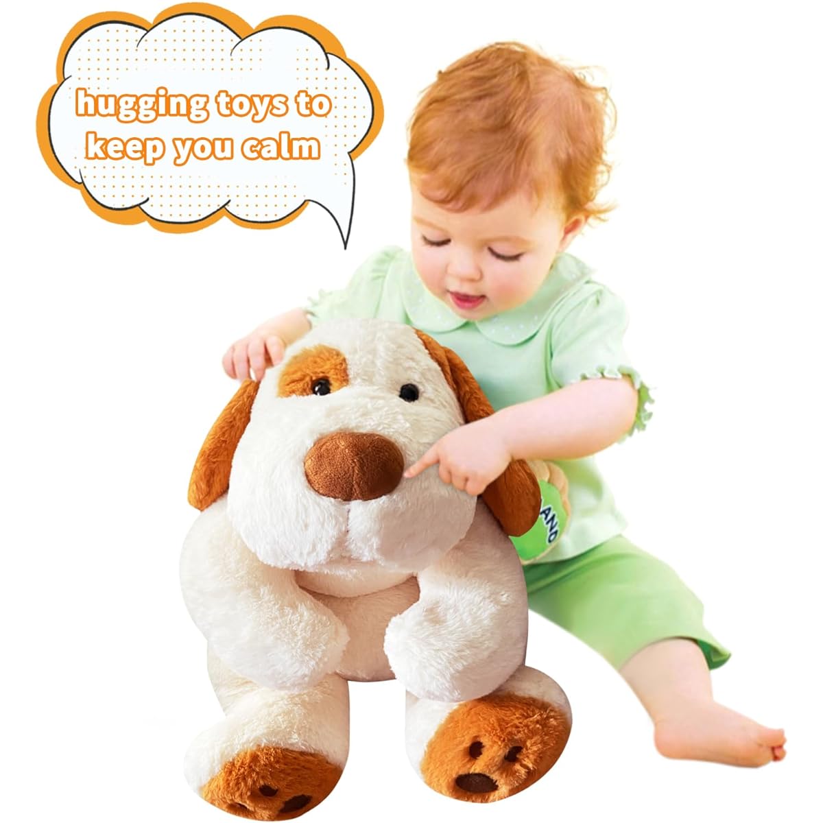 Fiosnow Weighted Plush Dog for Adults and Kids Snuggle Toy, 3,500 lbs Weighted Dog Anxiety Plush Toy, 24 Inch Weighted Stuffed Animal, Great Birthday Christmas Gift
