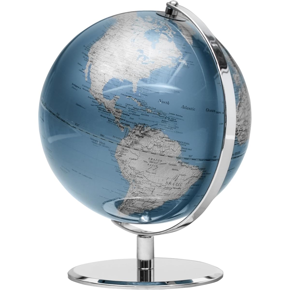 Torre & Tagus Latitude 9.5" World Globe Indigo Blue