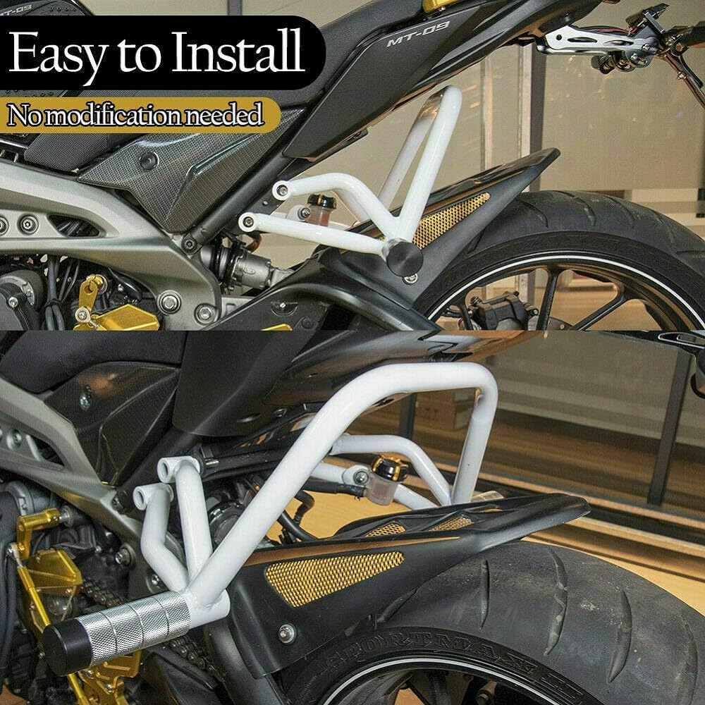 XX eCommerce Motorcycle Black Subcage Stunt Rear Passenger Peg Applicable Vehicle Y-amaha MT FZ 09 Tracer MT-09 FZ-09 MT09 FZ09 2013-2020 (Black)