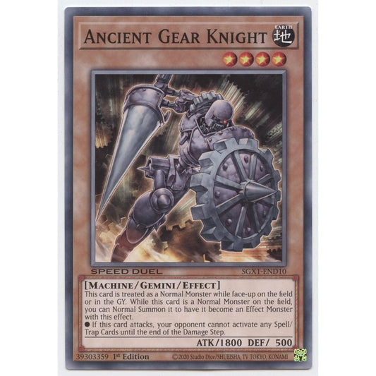Ancient Gear Knight - SGX1-END10-Common-1st Edition.