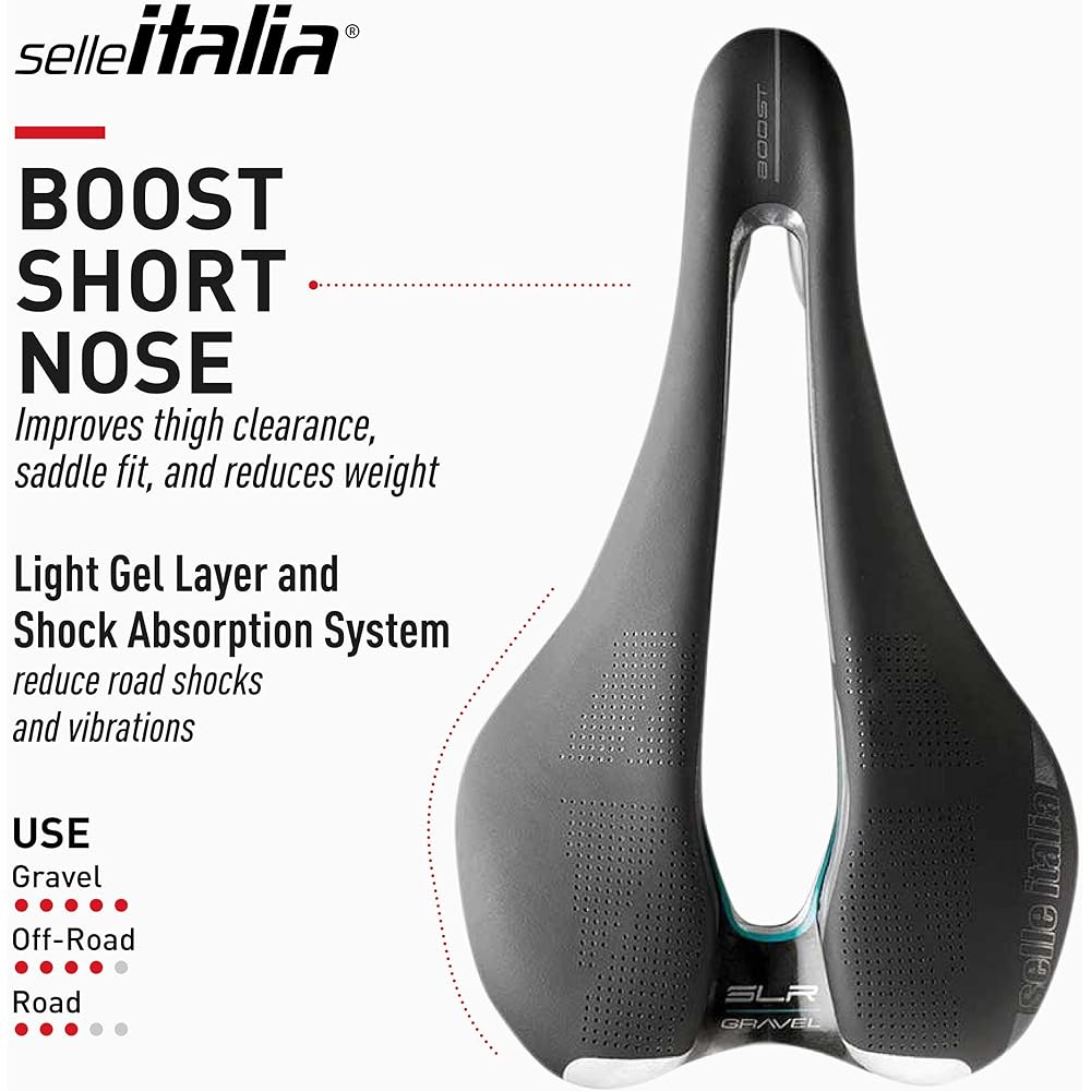 selle ITALIA SLR BOOST GRAVEL S.F. Ti316 BLK L Saddle