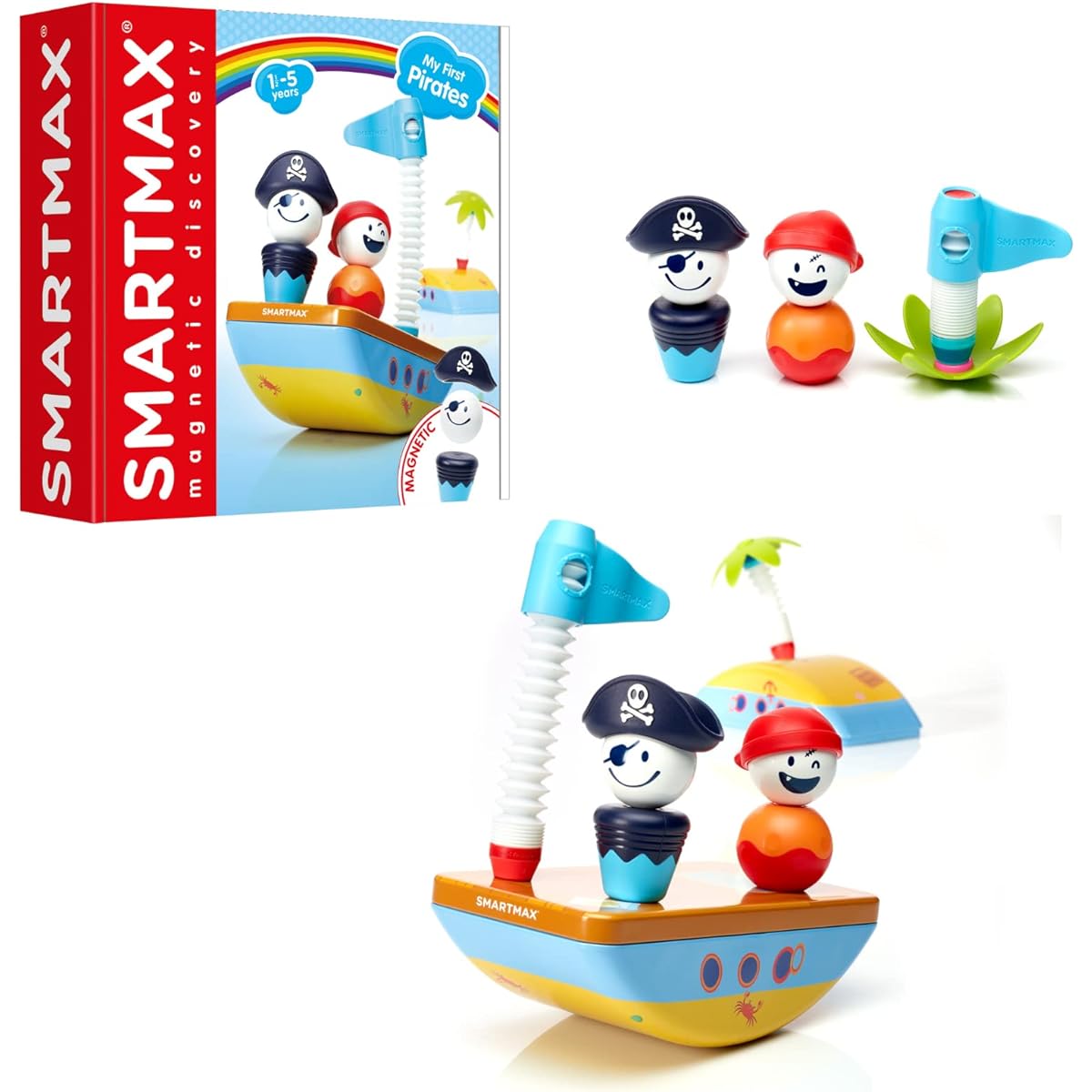 SmartMax My First Pirates Magnetic Building Playset for Ages 1-5