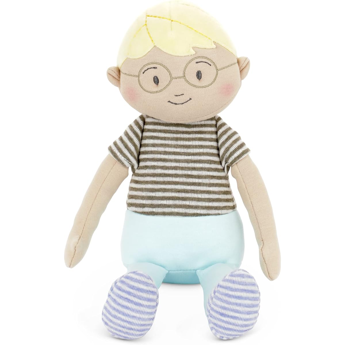 DEMDACO Strong Wonderful You 14" Blonde Polyester Kids Boy Doll