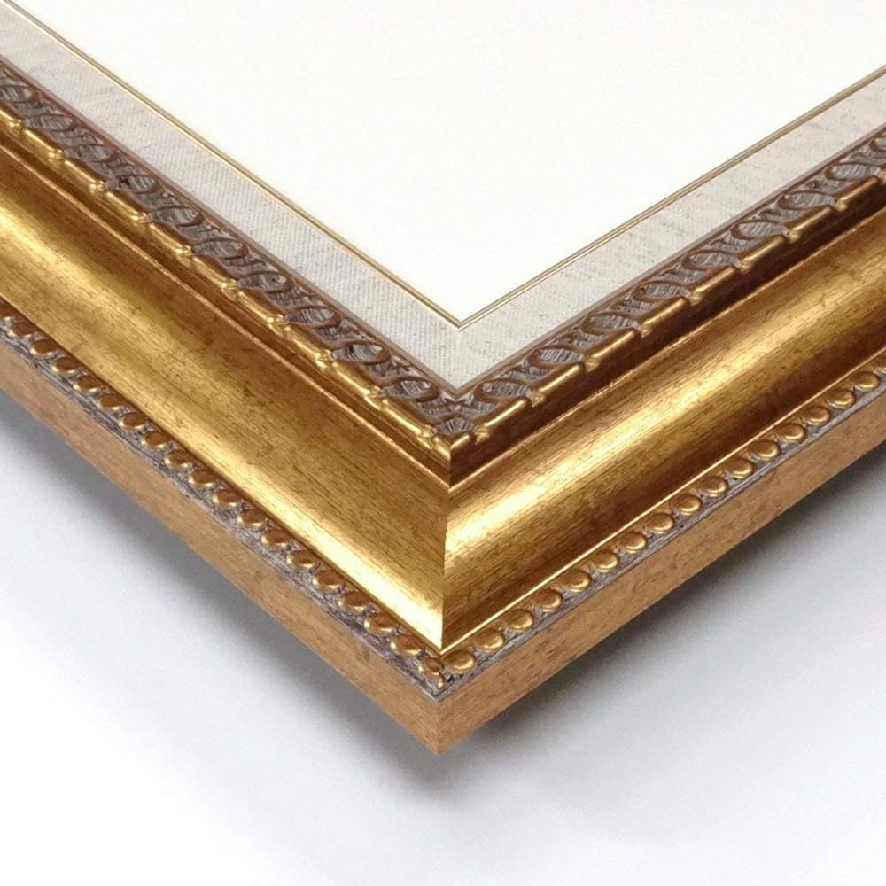 Large oil painting frame 9631 UV cut acrylic specification with wall hook (F3, gold)
