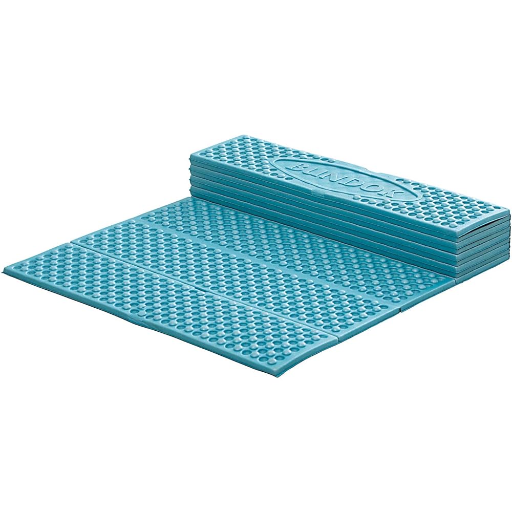 BUNDOK Folding Mat 60 x 180cm Blue BD-513B 10mm Thick & Folding Mat 60 x 180cm Green BD-513G 10mm Thick [Set Purchase]