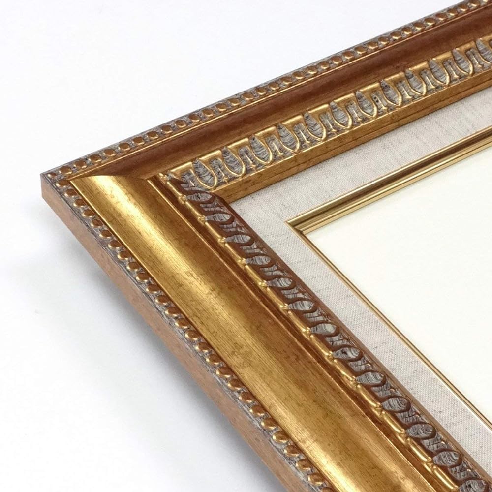 Large oil painting frame 9631 UV cut acrylic specification with wall hook (F3, gold)
