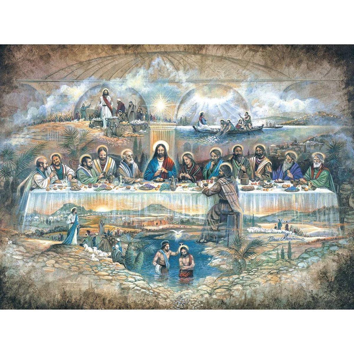 Bits and Pieces Jigsaw Puzzle for Adults 300 Piece 18" x 24" The Last Supper Religious Jigsaw 300 Piece