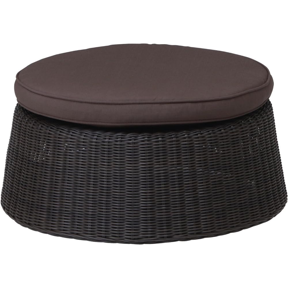 Takasho Garden Chair Enza Dark Brown with Cushion Polyethylene/Aluminum KFB Shelf Stand KFB-C01