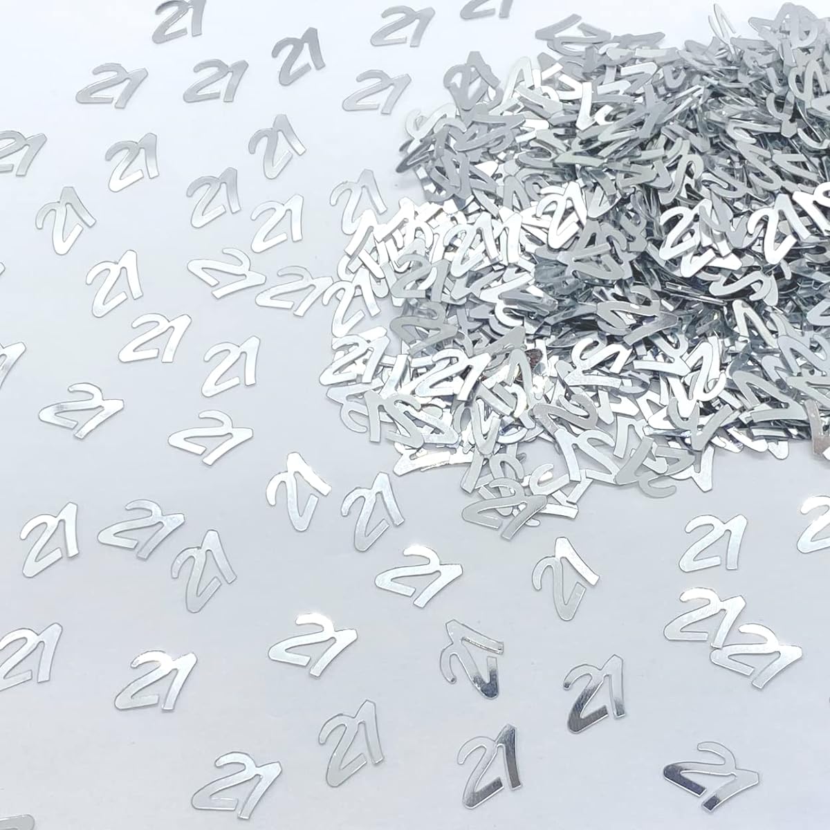 Confetti Number 21 Silver - Retail Pack #7219 QS0