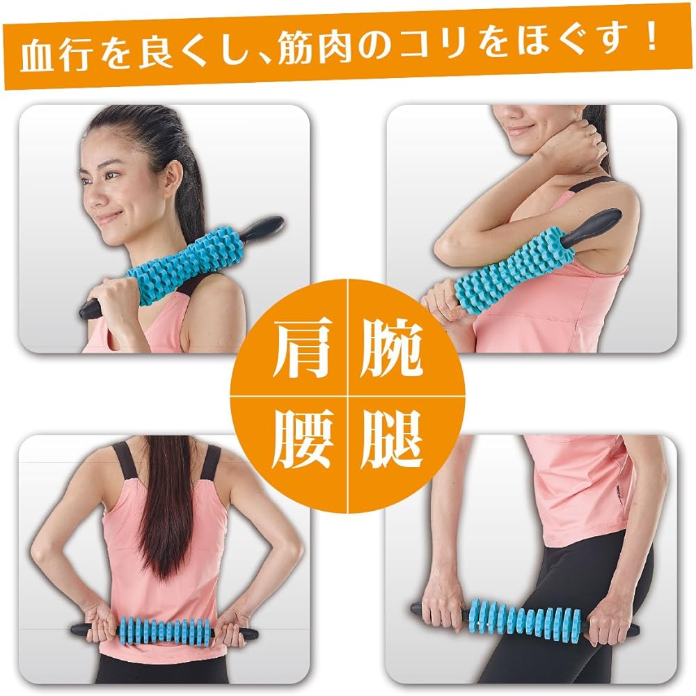 IRONMAN CLUB Multi Body Roller IMC-106 <Pink/Blue> Fascia Release Shoulder Blade Lower Back Pain