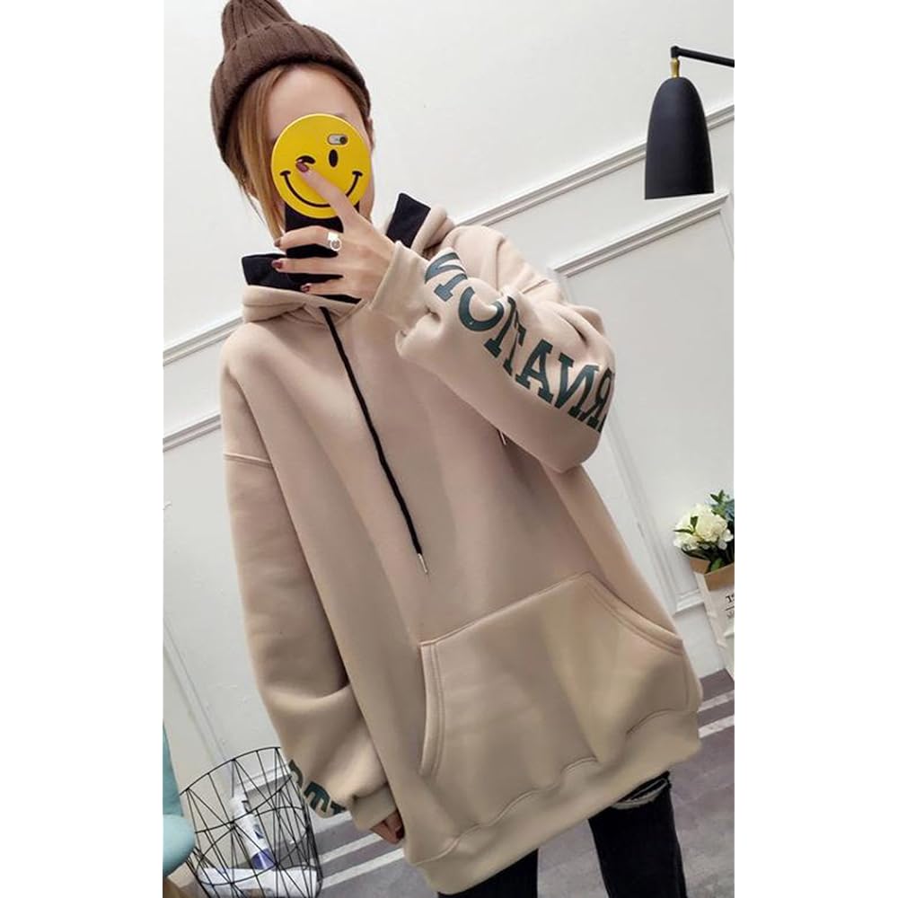 [Byban] Loose Hoodie, Women's Parka, Hooded, Stylish, Casual, Sweatshirt, Spring Clothes, Students, Korean