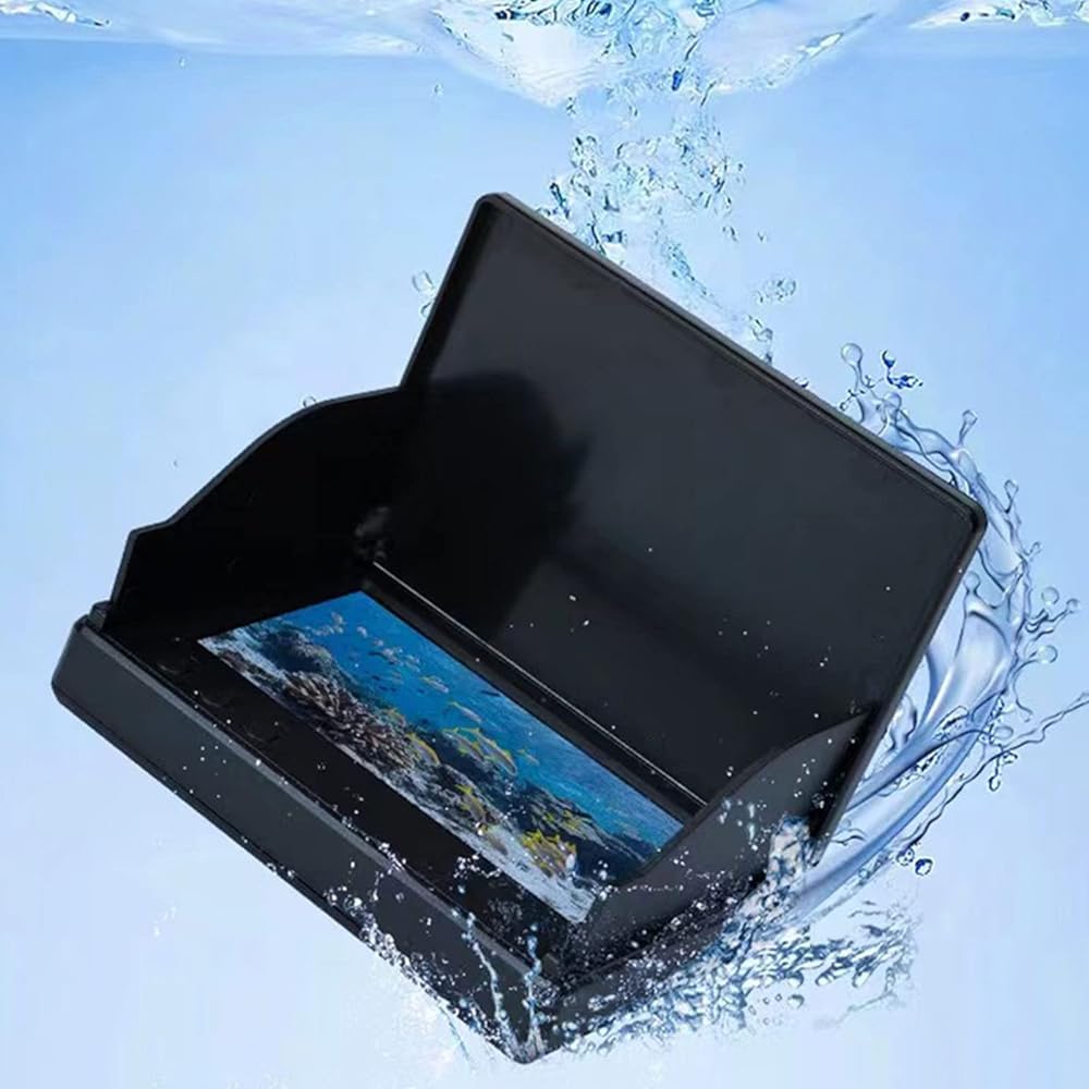 Underwater Fishing Camera, Portable IP68 Waterproof Fish Finder, 4.3 Inch TN Screen Fishing Camera with 12 Night Vision Lights, 10000mAh Rechargeable Battery (30m / 32.8 Yards US Plug)