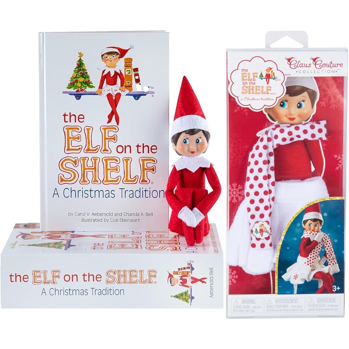 The Elf on the Shelf: Christmas Traditions Girl Scout Elf (Blue Eyes) Clothes Couture Collection Snowflake Skirt & Scarf Outfit